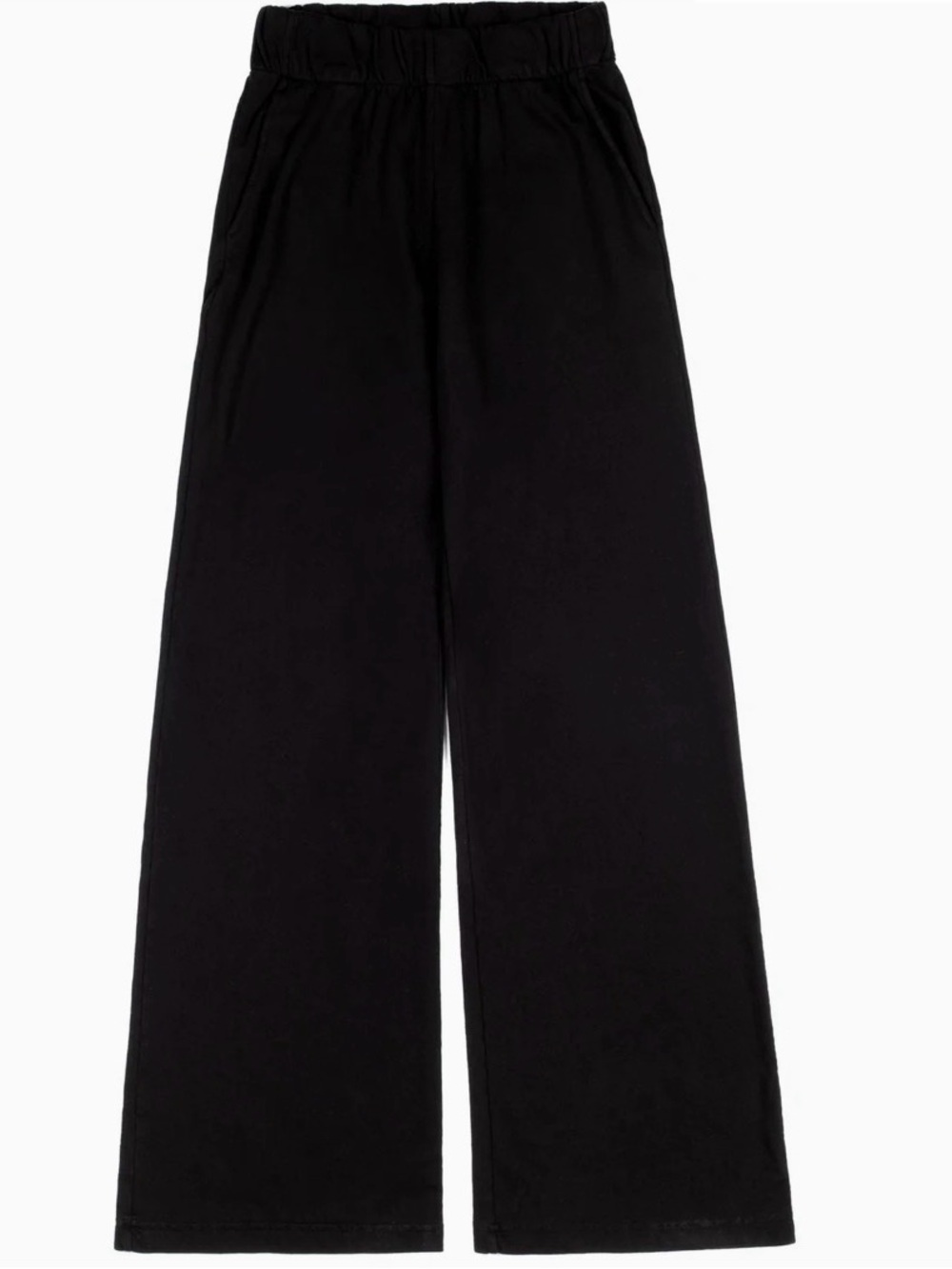 TALENTLESS Black Wide-Leg Track Pants with Elastic Waist - Picture 7 of 8